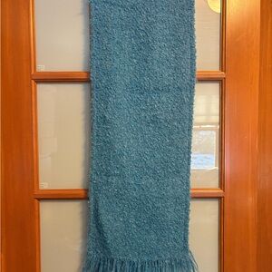 Cozy Teal Textured Irish Scarf
